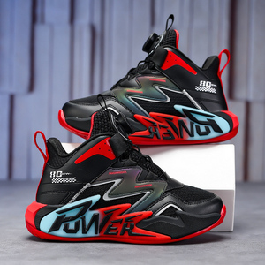 Cema Factory Custom Logo Kids Sneakers Fabric Breathable Upper Swivel Button Children Casual <strong>Basketball</strong> Style <strong>Shoes</strong> - Product Image 2