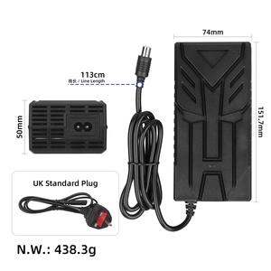 Cargador Ulip de 18V a 42V 3A con Enchufe UK, Certificados CE y FCC, Cargador para Patinete Eléctrico - Product Image 2