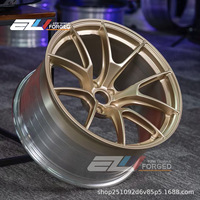 Nouvelles jantes en alliage d'aluminium forgé Acroxx personnalisées en une seule pièce, noir chromé, 5x112-120 PCD 114.3, compatibles avec BMW Audi Toyota Benz