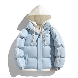 Logo personnalisé deux pièces vers le bas coton coton rembourré veste couple hiver nouveau épais froid chaud coton rembourré veste hommes loisirs - Product Image 1