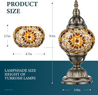 Kit de lampe en mosaïque turque en verre artisanal de Marrakech, kit de bricolage pour lampe de table en mosaïque, kit d'artisanat pour la maison