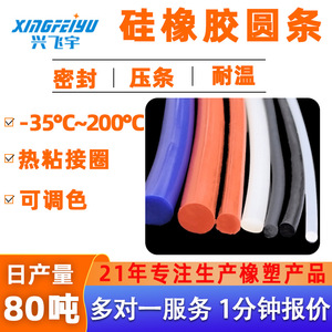 Tira Redonda de Silicona Xingfeiyu, 10 mm de Diámetro Exterior, Negra, Resistente a Altas Temperaturas, Tira de Sellado Mecánico - Product Image 4