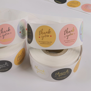 Circular personalized waterproof <b>sticker</b> packaging label Customized label <b>stickers</b> printed labels - Product Image 2