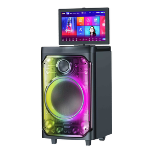 Machine de karaoké à écran tactile, portable, grande puissance, haut-parleur Bluetooth avec lumières LED RGB pour fête à domicile, KTV - Product Image 3