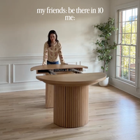 Ensemble table et chaises de salle à manger télescopique extensible, style bois moderne et simple, avec espace de rangement intégré, pratique et idéal pour hôtel - Modèle 2027