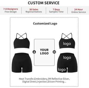 Completo Sportivo Personalizzato da <span class=keywords><strong>Donna</strong></span> per Palestra, Set da Allenamento con Leggings e Top Corto, 1 Pezzo Senza Cuciture a Manica Lunga, <span class=keywords><strong>Tuta</strong></span> da Yoga con Motivo Uniforme - Product Image 3