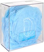 Distributeur acrylique OEM - Organisateur mural pour EPI, contient des filets à cheveux, des couvre-barbes, des couvre-chaussures - Couvercle à charnière