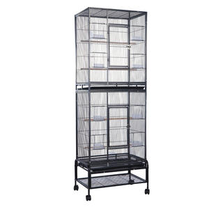 Çift katman kuş kafesi ev çok katlı dikey saray ızgara büyük uzay sıçrama kabine gövde papağan kafesi - Product Image 2