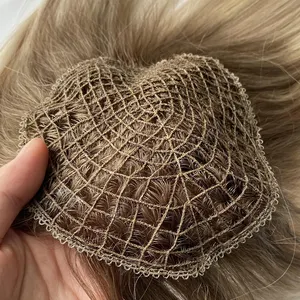 2024 New Arrival Fish Net Base Topper 100% Human European Remy Hair Topper For White Women