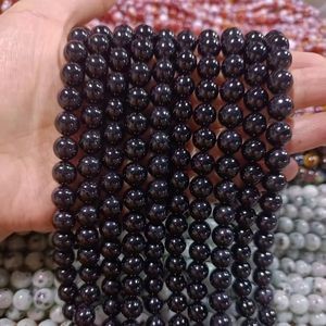 Perles rondes en quartz rose <span class=keywords><strong>de</strong></span> <span class=keywords><strong>Madagascar</strong></span>, shungite, tourmaline noire, pierres précieuses en vrac <span class=keywords><strong>de</strong></span> 10 mm - Product Image 1