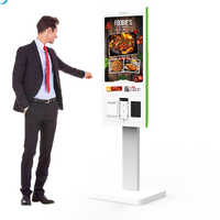 Machine de commande de restaurant à emporter KFC à écran tactile de 27 32 pouces Imprimante libre-service Kiosque de paiement de commande automatique