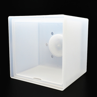 Seau à glace carré LED double couche 3,5 L, refroidisseur à vin lumineux, bac en plastique PP durable, logo personnalisé, style ferme, pour cadeaux promotionnels