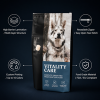 Sachet Doypack Personnalisé avec Encoche à Déchirement Facile et Barrière pour Aliments Secs pour Animaux – Solution d'Emballage