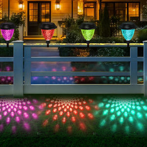 Éclairage d'<span class=keywords><strong>ambiance</strong></span> décoratif pour clôture de jardin, étanche, LED coloré, solaire, pour terrasse de <span class=keywords><strong>piscine</strong></span>, lumière de jardin solaire RGB pour clôture extérieure - Product Image 2