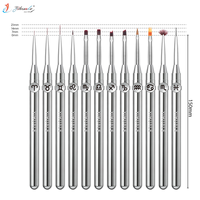 Pinceau de manucure professionnel en poils synthétiques avec manche métallique détachable, signes du zodiaque, pour kit de luxe à marque privée, qualité ODM supérieure