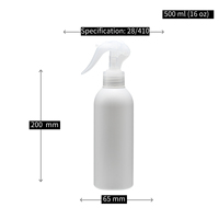 En gros Blanc 500ml 1000ml Shampooing Boston Ronde Cosmétique Emballage PEHD Vaporisateur De Bouteilles Capsule