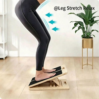 Planche inclinée en bois réglable de haute qualité pour étirement des mollets, cale d'étirement pliable antidérapante pour entraînement des jambes et des chevilles à domicile