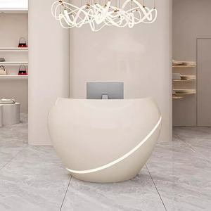 <span class=keywords><strong>Petit</strong></span> comptoir avant <span class=keywords><strong>de</strong></span> luxe rond personnalisé réception pour centre sportif réception au <span class=keywords><strong>design</strong></span> moderne et incurvé pour <span class=keywords><strong>salon</strong></span> <span class=keywords><strong>de</strong></span> beauté - Product Image 2