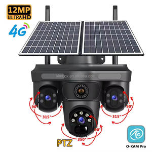 360 °   Caméra de sécurité panoramique PTZ solaire avec vision nocturne couleur, suivi automatique et alarme, pour la maison, réseau 4G, caméra CCTV - Product Image 6