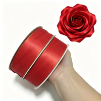 Ruban en satin double face écologique de 1,5 pouce et 100 yards, ruban floral de luxe pour fleurs préservées, emballage cadeau, bouquet de mariage