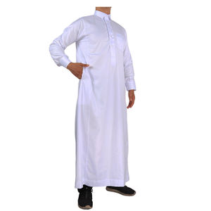Venta al por mayor 2023 NewIslamic Arabia estilo musulmán ropa árabe Thawb Robe <span class=keywords><strong>Galabiya</strong></span> Kaftan Haramain hombres Thobe - Product Image 4