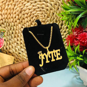 Dropshipping fabbrica all'ingrosso in acciaio inox a <span class=keywords><strong>doppio</strong></span> strato corona personalizzata <span class=keywords><strong>collana</strong></span> con <span class=keywords><strong>nome</strong></span> per le donne degli uomini alla moda per le feste - Product Image 3