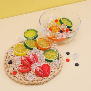Kunstmatige Nep-Citroenschijfdecoratie Realistisch Kersenfruit Levensechte Ijsblokjesmodel Voor Huisdecoratie - Product Image 6