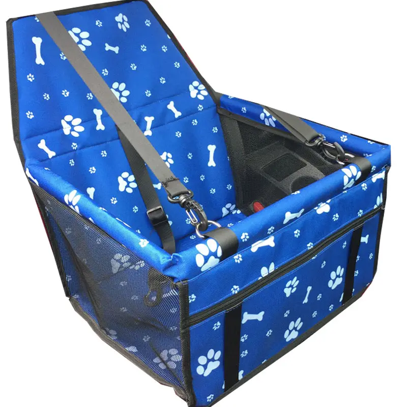 Hot selling amazon waterproof folding pet dog car seat travel bag with seat belt