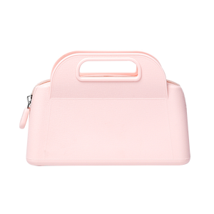 Custom Modern Logo Durable <b>Soft</b> Silicone Cosmetic Bag Travel Toiletry <b>Handbag</b> with Handle - Product Image 3