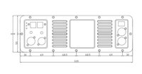 Modul Amplifier Aktif 2 Jalur Kelas D Profesional 400W+150W Dsp untuk Speaker Aktif