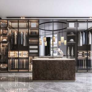 Santopova Dressing moderne avec éclairage LED : Solution de rangement de luxe pour la chambre à coucher - Product Image 4