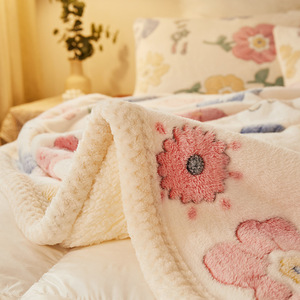 Tùy Chỉnh Kích Thước Lớn Chăn Mùa Đông Sherpa In Giường Chăn Dày Và Mềm Mại Sofa Ném Chăn - Product Image 4