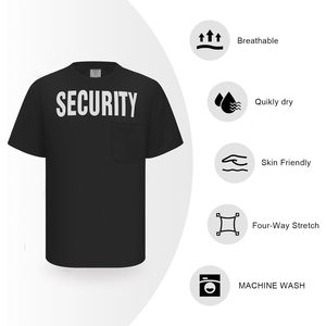 Chemise d'uniforme de sécurité pour hommes, polyester et coton, avec poche, toutes saisons, pour la garde et le travail - Product Image 3