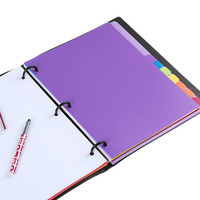5 étoiles collège école bureau Flex Flexible rechargeable cahier 1 2 3 pouces classeur classeur à anneaux avec poches onglets séparateurs