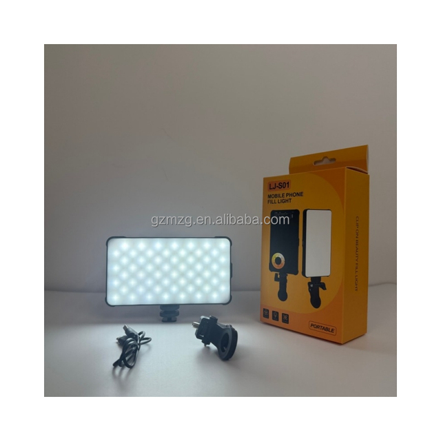 Professional Camera LED Panel Light with Ra80 CRI TLCI 97 3000-6500K Color Temperature Portable Design Cold Shoe Screen Clip