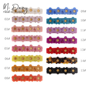 MiDairy Ins Offre Spéciale cut fleur <span class=keywords><strong>bar</strong></span> de bonbons couleur acrylique solide cheveux poignées latérales clips épingle à cheveux pour les filles - Product Image 3