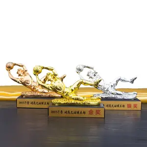 Custom Sports Trophy Resin Crafts Gold Plated Trophy High Quality World Cup Soccer Gold Football Goalkeeper Trophy