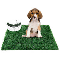 Tapis d'été respirant pour chiots, gazon artificiel pour chiens, lavable, avec plateau, tapis extra large en gazon synthétique