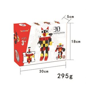Nouveauté 2020 : Jouets éducatifs en bois pour enfants – Blocs de construction DIY pour développer l'intelligence, ensemble de blocs, robots électroniques - Product Image 6