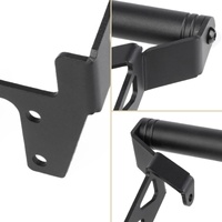 Barre d'extension pour moto TECO 1290 Super Duke GT 2016-2017, en acier inoxydable noir, support de fixation pour système de navigation GPS, accessoire avec vis de fixation