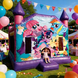 Château gonflable écologique en PVC, capacité supérieure à 500 kg, usage commercial pour les fêtes d'enfants, jeux en plein air - Product Image 6