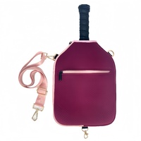 Sac de transport portable en néoprène durable, imperméable et écologique pour raquette de pickleball, avec bandoulière et étui simple pour la loisir