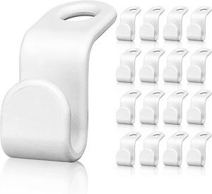 Crochets de connexion pour cintres, crochets d'extension de cintre pour économiser de l'espace, organisateur de placard pour cintres en plastique, velours, <span class=keywords><strong>bois</strong></span> W23-463 - Product Image 1