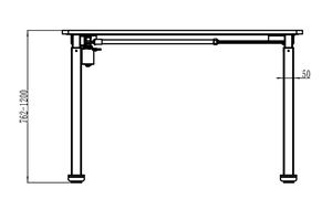एकल मोटर इलेक्ट्रिक लिफ्टिंग 63 इंच ऊंचाई समायोज्य डेस्क - Product Image 2