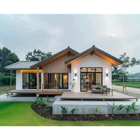 Villa en bois Cabine modulaire moderne de luxe Maison en conteneur Petite maison préfabriquée Resort préfabriqué