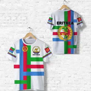 Kostenlose benutzer definierte Eritrea Design Vintage T-Shirt für Männer Großhandels preis Weiß Sommer Jungen Shirts Jersey Plus Size Herren T-Shirt