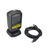 Lecteur de codes-barres filaire mains libres CMOS avec interface USB 2D, scanner de codes QR automatique 1D/2D, pistolet en stock