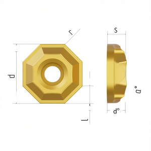 Fervi Milling Insert For Metal Cutting High Precision CNC Tool - Product Image 2