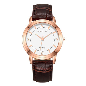 Relojes de Cuarzo de Estilo Ejecutivo para Uso Diario, Resistentes al Agua, para Hombre y Mujer, con Correa de Cuero Redonda Simple, Diseño de Cronógrafo - Product Image 4