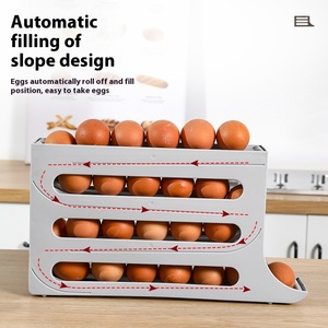 <span class=keywords><strong>Portauova</strong></span> in Plastica a 4 Livelli per <span class=keywords><strong>Frigorifero</strong></span>, Contenitore per Uova - Product Image 2